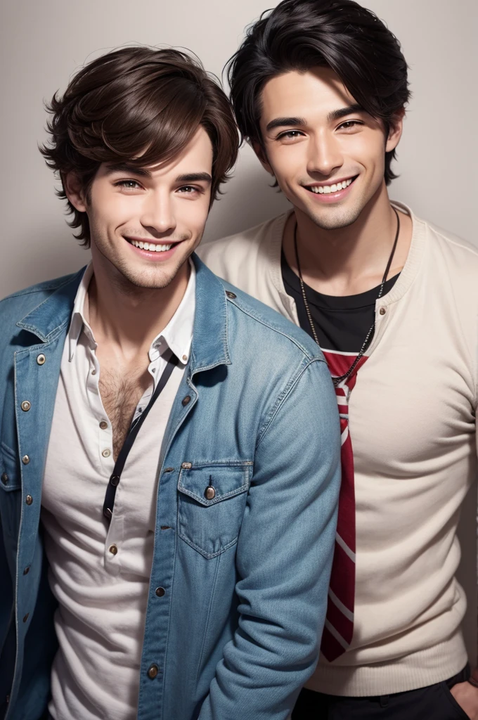 Extroverted smiling men images