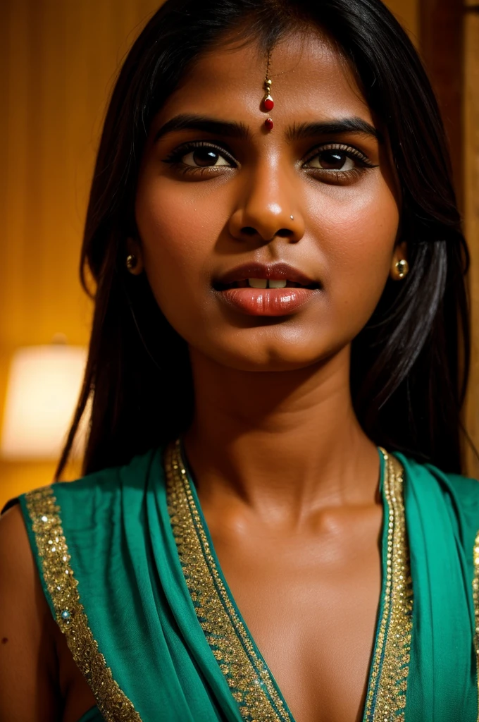 Saliva dripping from the mouth indian girl