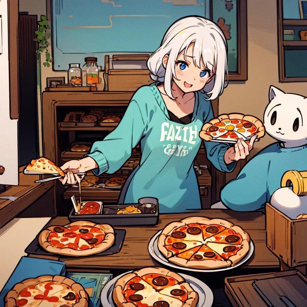 granny making pizza
