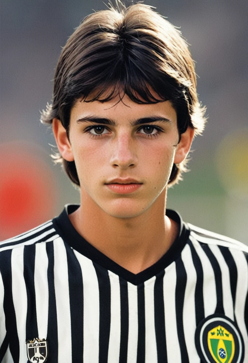 Create Paulo Henrique, white boy, with brown eyes and straight brown hair. 17 year old professional football player, who debuted in 1990 playing for Botafogo. In 1991, at the age of 18, he won the Brazilian Championship with the Botafogo team