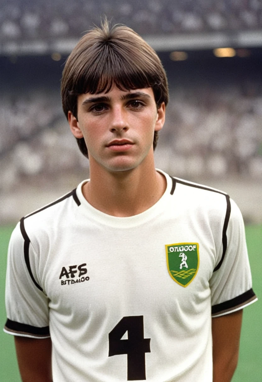 Create Paulo Henrique, white boy, with brown eyes and short straight brown hair.who debuted in 1990 playing for Botafogo. In 1991, at the age of 18, he won the Brazilian Championship with the Botafogo team