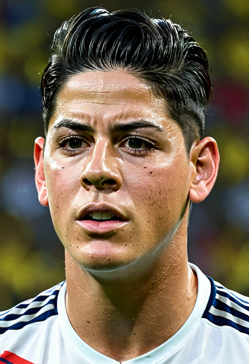 james rodriguez face. Colombia