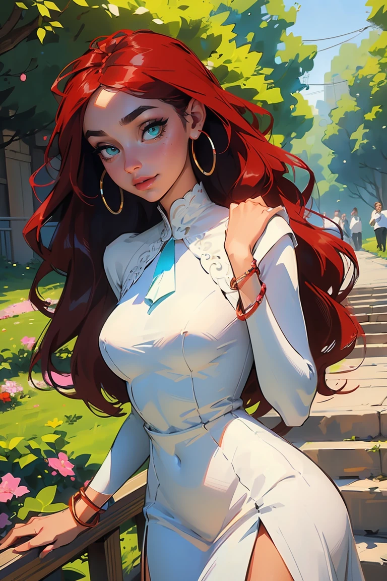 score_9, score_8_up, score_7_up, woman with red hair, standing in tight white dress, upper body <lora:FurutsuHentaiPony:0.7> <lora:BanashiPony:0.6>