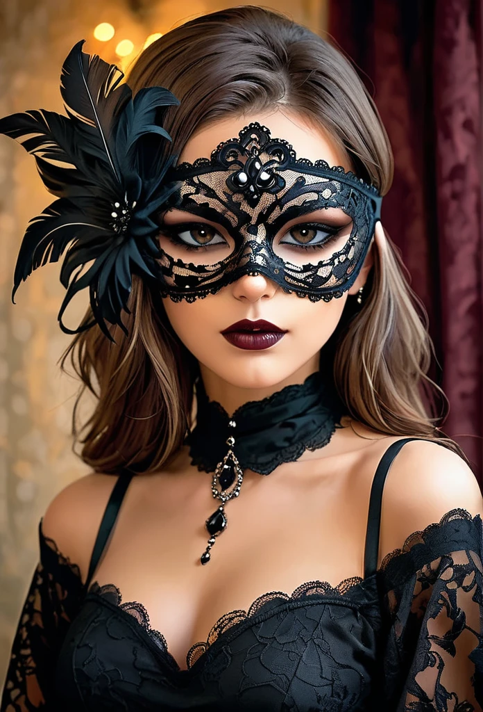 woman, носящая   в черное фиолетовое кружево  wearing a mask, фантастическая blindfold, fabulous, difficult красивое лицо,  wearing a mask, perfect face!! difficult, a mask, !Seductive eyes and face!, difficult beauty, difficult face, masquerade mask, dark and difficult, tempting, black lace, difficult mask, black blindfold, blindfold, Mysterious glamour, Beautiful, gothic face