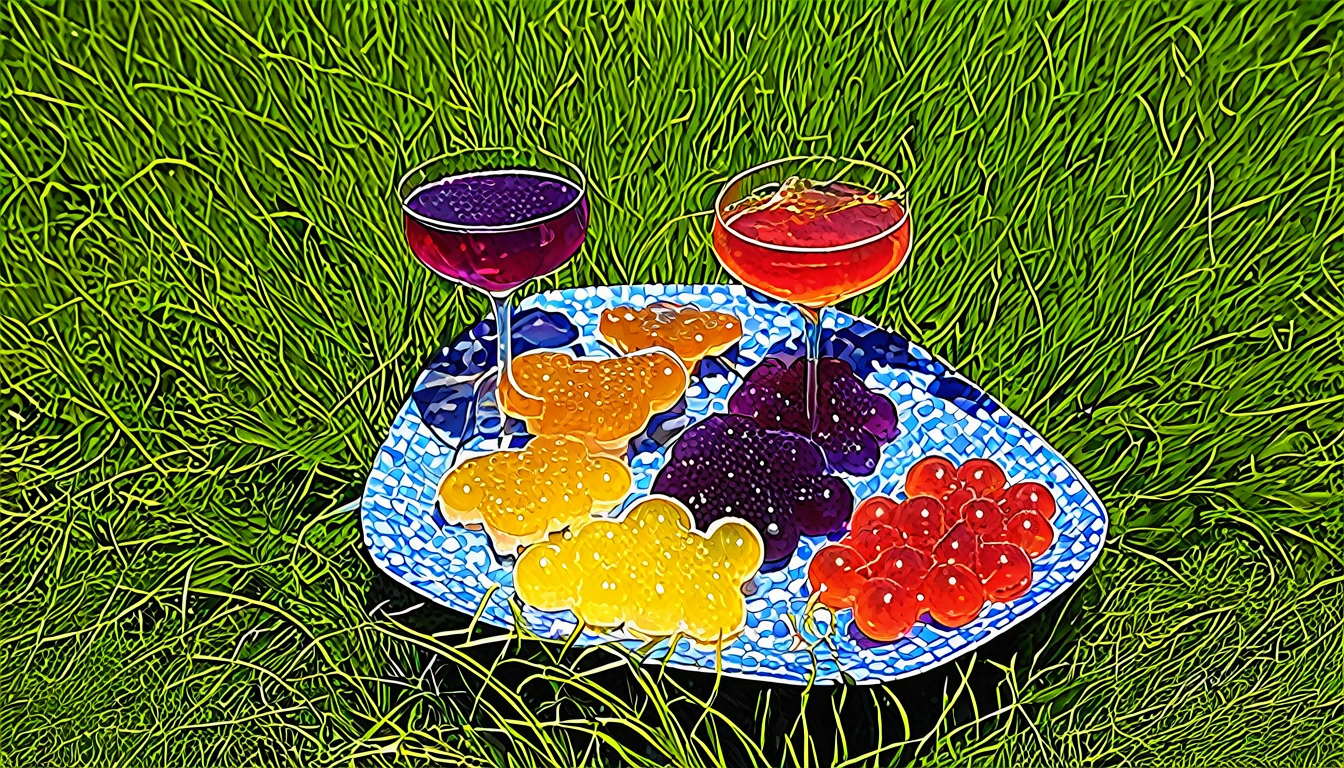 Picnic with various jellies