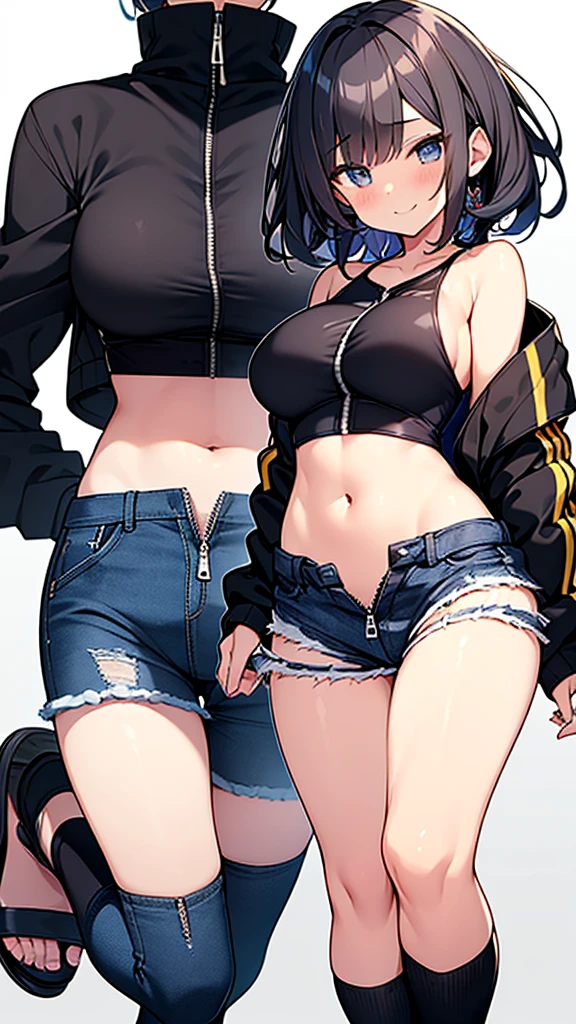アニメ: 0.8), 6+ girl, {{A girl has intense vaginal sex with a man:1.5}}(, 18 year old girl: 1.4), A neat and clean woman, (Bouncing Ample breasts: 1.4), (Cheeky Smile: 1.1), (Black knee socks: 1.1), Camisole, mesh (Tank top: 0.9), (Tube top: 1.1), T-Shirts, Off-the-shoulder crop top, mini skirt, sneakers, sandals, (denim: 0.9), (Shorts: 0.9), Compression shorts, (hoodie: 1.1), (Track jacket: 1.1), (Windbreaker: 1.1), (Jeans jacket: 1.1), (Unzip: 1.2), Open Front, one's home, NSFW