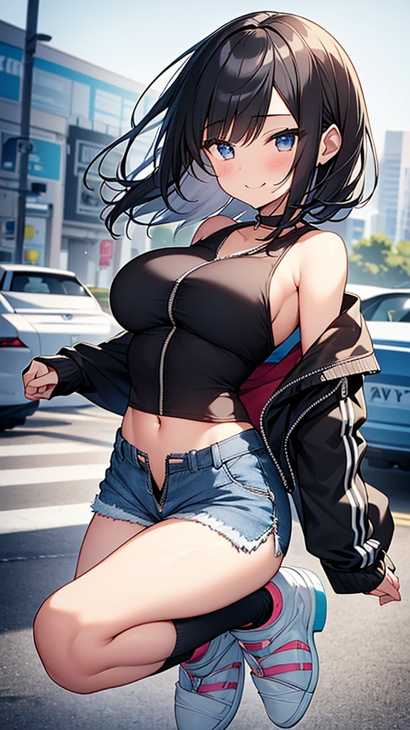 anime: 0.8), 6+ girl, {{A girl has intense l sex wia man:1.5}}(, 18 year old girl: 1.4), A neat and clean woman, (Bouncing Ample breasts: alley, (Cheeky Smile: 1.1), (Black knee socks: 1.1), Camisole, mesh (Tank top: 0.9), (Tube top: 1.1), T-Shirts, Off-the-shoulder crop top, mini skirt, sneakers, sandals, (denim: 0.9), (Shorts: 0.9), Compression shorts, (hoodie: 1.1), (Track jacket: 1.1), (Windbreaker: 1.1), (Jeans jacket: 1.1), (Unzip: 1.2), Open Front, one's home, NSFW