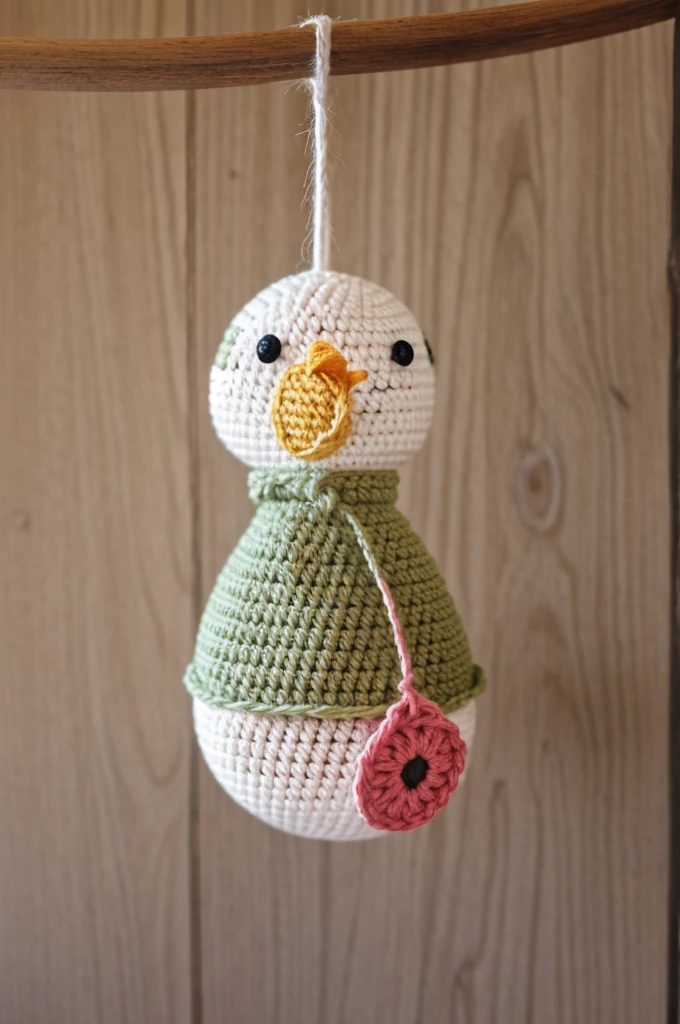 Crochet hanging chick