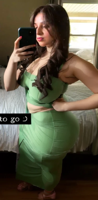 arafed woman in a green dress taking a selfie in a mirror, green dress, in a dress, sexy dress, full body green dress, green clothes, vine dress, opened dress, tight dress, touching her clothes, she wears a dark green dress, sexy outfit, tight outfit, thicc, sexy :8, her hand is on her waist, thicc, big booty, insanely inflated hips, thick, pawg, thick thigs, she has a jiggly fat round belly, thick tail, large thighs, thick thighs, wide hips, thick body, thicc build, somewhat bent over, bending over, in a bathroom, full body picture, full body female, full body!, widest hips, beautiful girl, big ass, huge ass, bbw, from behind, thick, thick thighs, wide hips, bbw, big , sideboob, giant ass, back view, big butt, round butt, tight underwear, underwear halfway off, underwear taking off, grabbing ass, ass spilling over underwear, too thick for clothes, facing left, huge round ass cheeks 