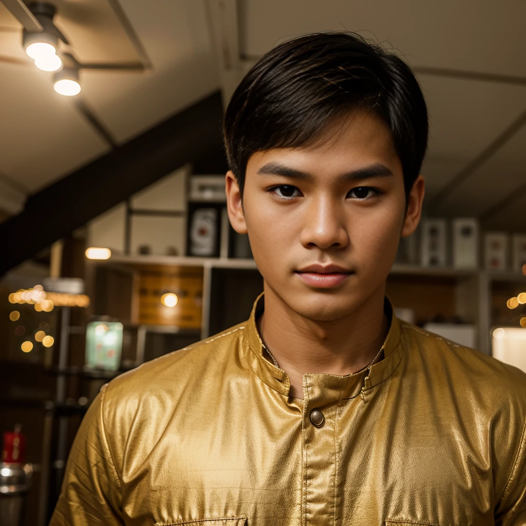 Create face of a young man from Thailand with a authentic appearance.