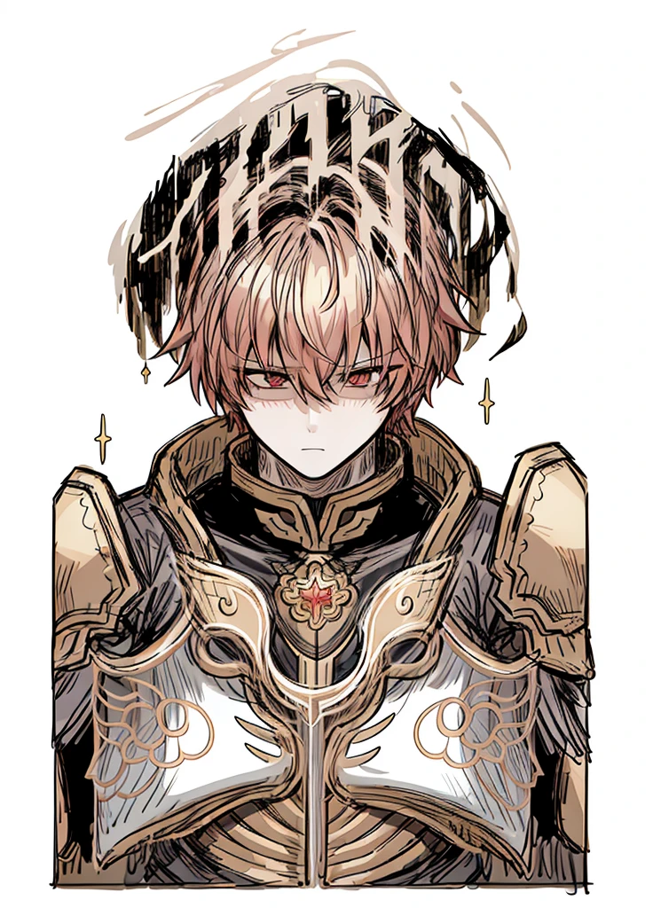 1boy, golden hair, red eyes, golden saint, epic armor, legendary weapon, handsome man, elegant clothes, holy knight, epic accessories, (high resolution, high detail, best quality), serious