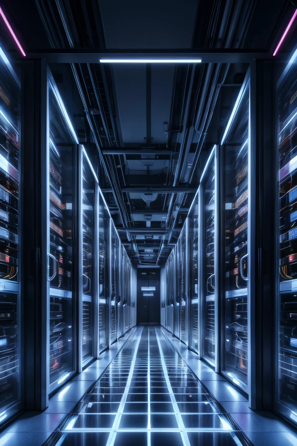 Create a technology image of a data center