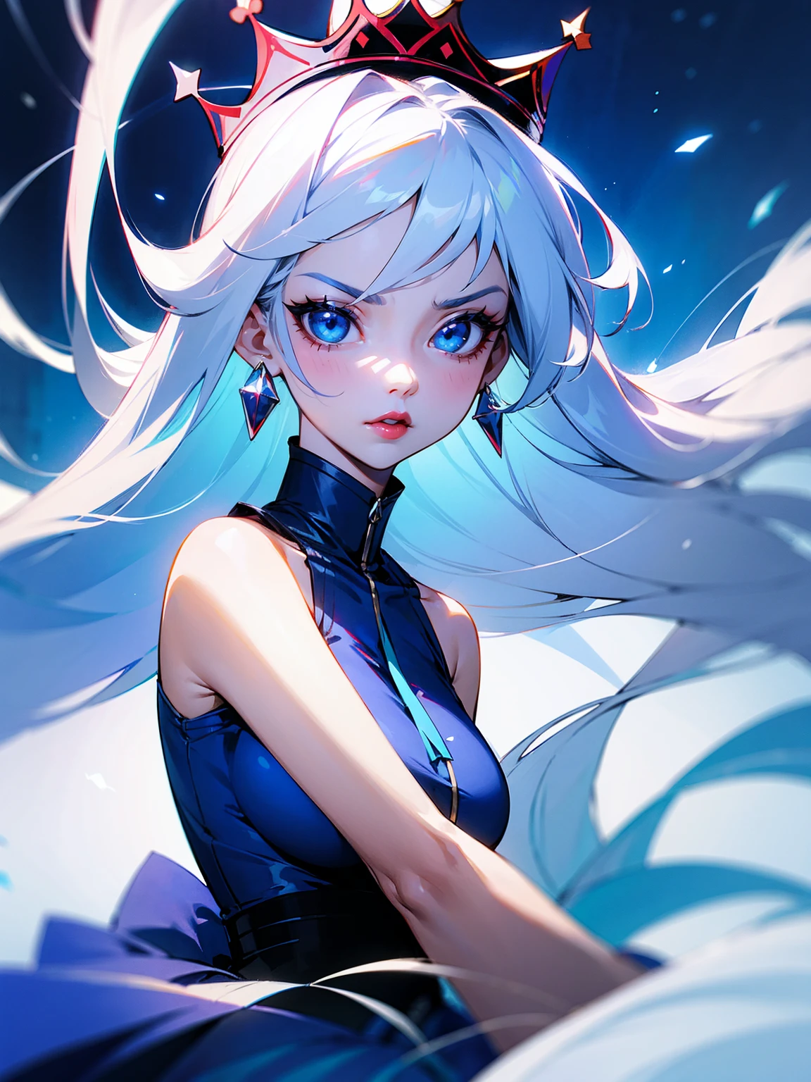 Dark Magician Girl、MKSKS style、2guys、(highly detailed back ground:1.0)、(highly detailed back ground:1.0)、​masterpiece、top-quality、超A high resolution、in 8K、BREAK、(Silver and golden hair、Very long hair)、BREAK、Detailed clothing、Pale red tank top、Detailed skin、glowy skin、A detailed eye、Blue eyes、looking in camera、Burning cheeks、Laugh、Large breasts、BREAK、(Soap bubbles:1.2、rainbows、White background)、Daytime、dynamic ungle