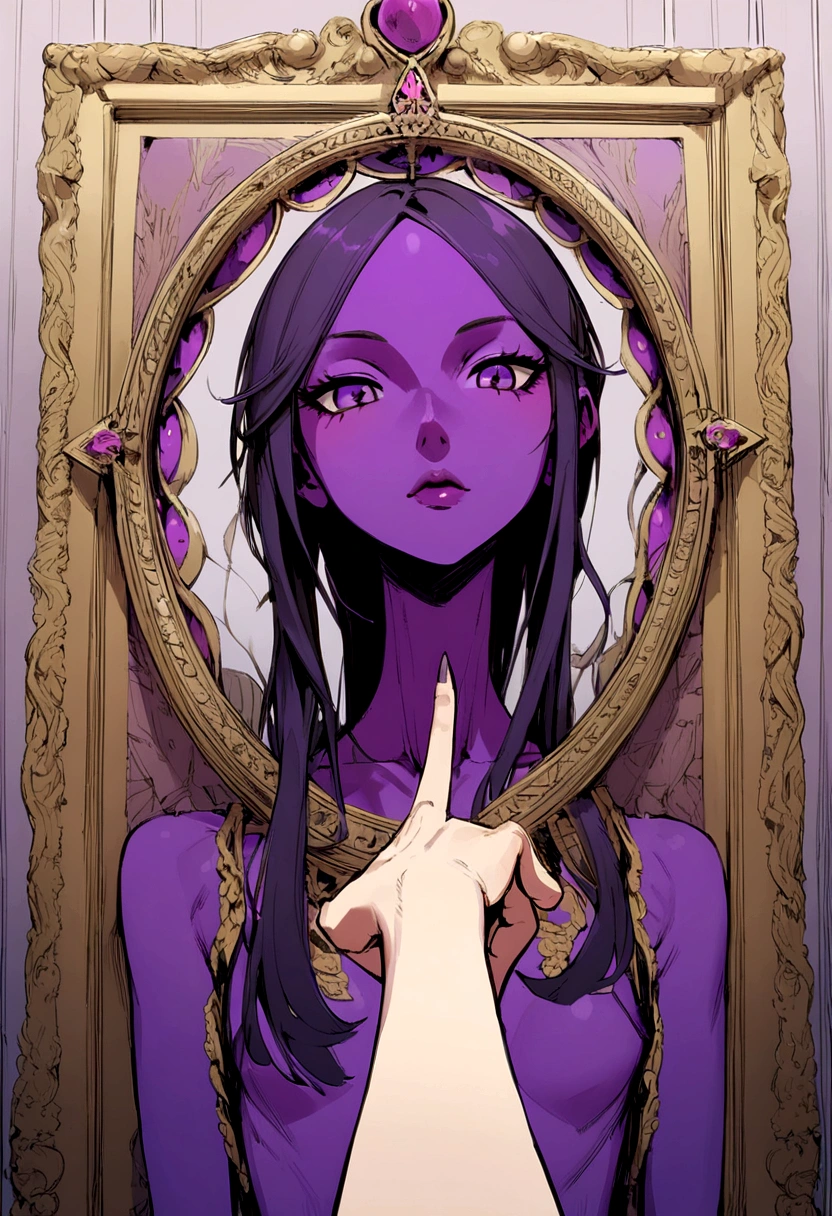 pretty girl, purple t-shirt, hypdertailed, Skinny, Skinny, very thin girl, corpo sexy, work of art, point of view