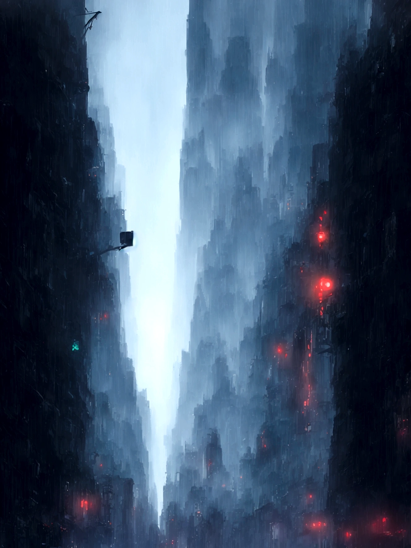 a beautiful anime girl, detailed urban world, tall and slender figure, almost semi-naked, subzero type mask, extremely detailed face and eyes, long eyelashes, soft skin, intricate jewelry, dramatic lighting, neon city lights, skyscrapers, rainy atmosphere, moody color palette, cinematic composition, photorealistic, 8k, masterpiece