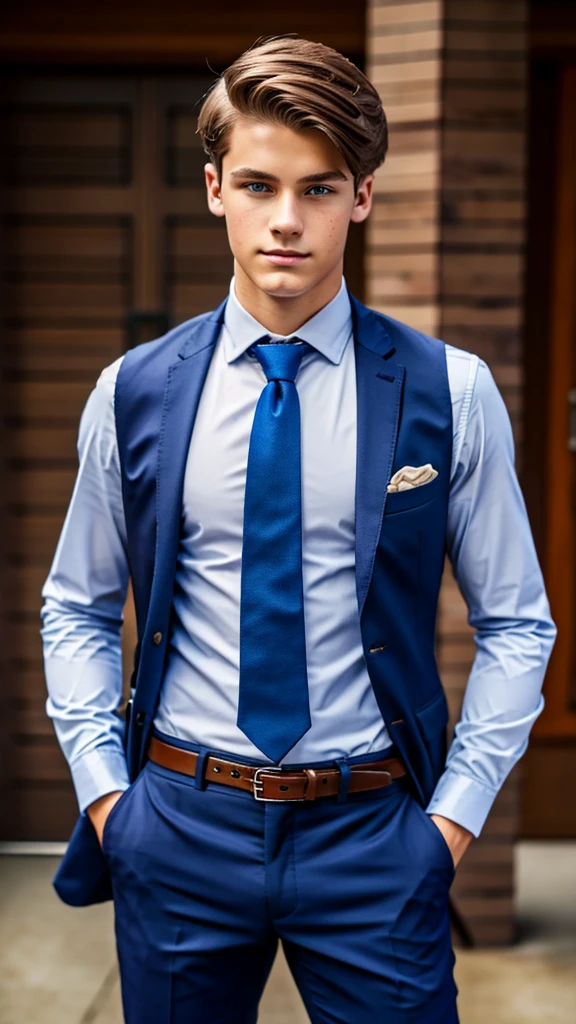 19 year old male wearing tie and lomg sleveed button up with blazer with belt and tucked in with vest
4K HIGH REZ
Physical Description: Brown colored hair and skinny build. 5"5 and 150 LB. Blue eyes.
.