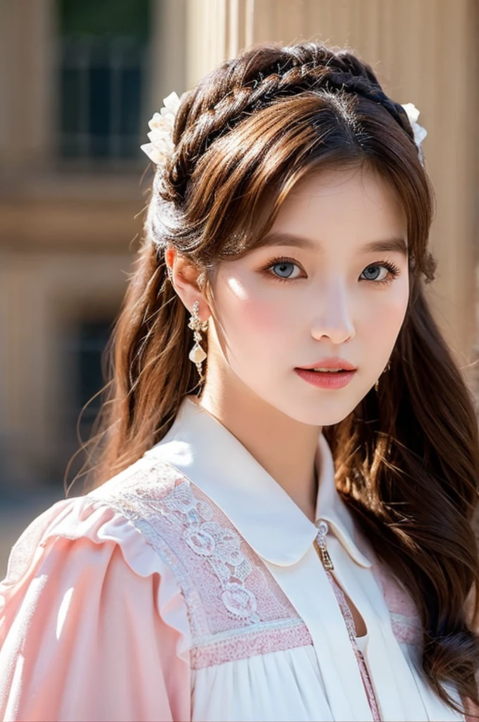 Elara is renowned across the empire for her beauty and charm. Her doe-like eyes, porcelain skin, and pink wavy hair that resembles clouds make her stand out. She speaks with a small and charming voice that captivates everyone around her. Her role as the only daughter of a duke gives her a unique standing in the empire, respected yet limited in power compared to the royals. She is a Korean