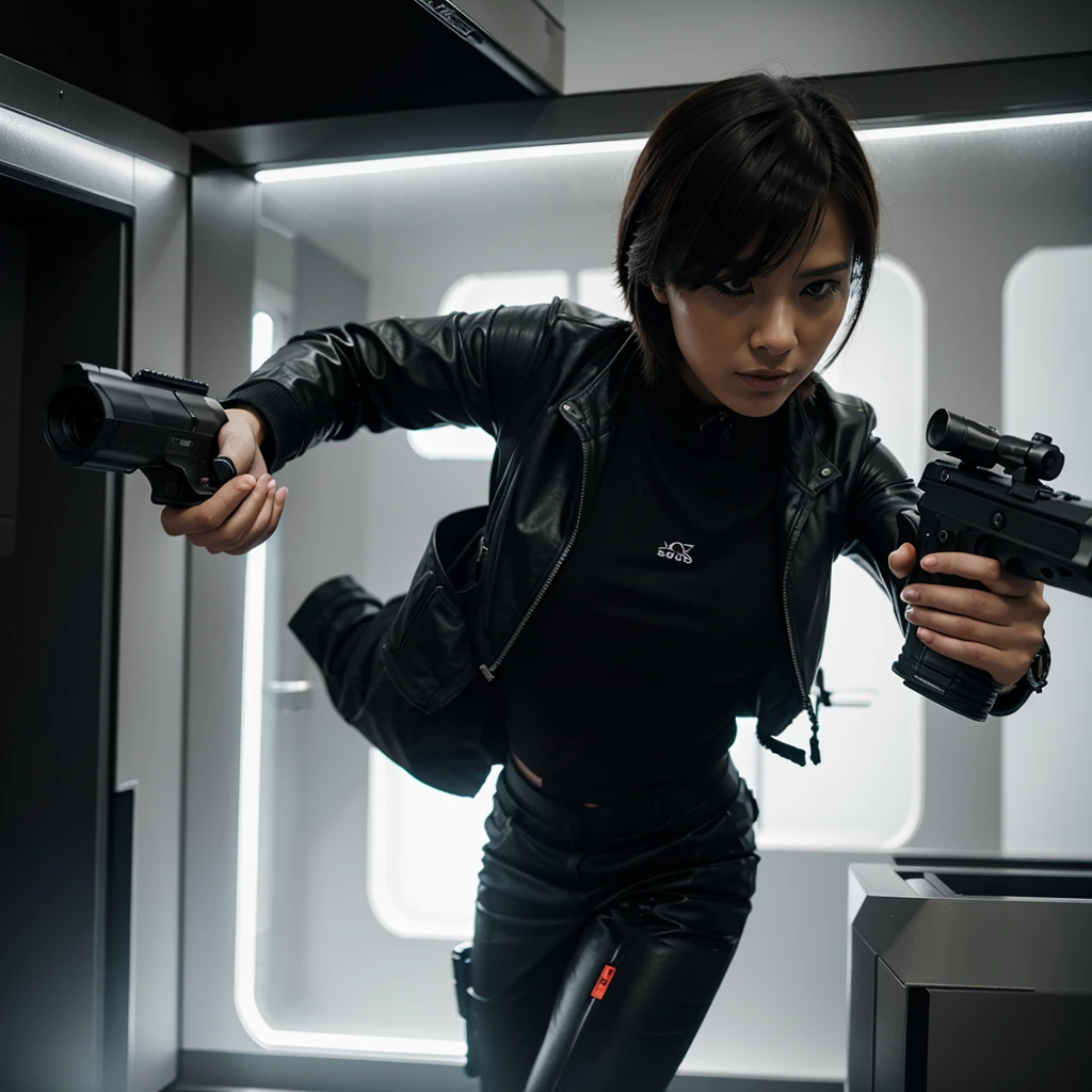 A futuristic gun