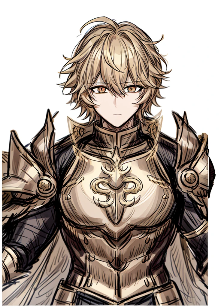 1boy, gold hair, golden fur, short hair,golden eyes,golden saint, epic armor, legendary weapon, handsome man, elegant clothes,holy knight, (high resolution, high detail, The best quality)