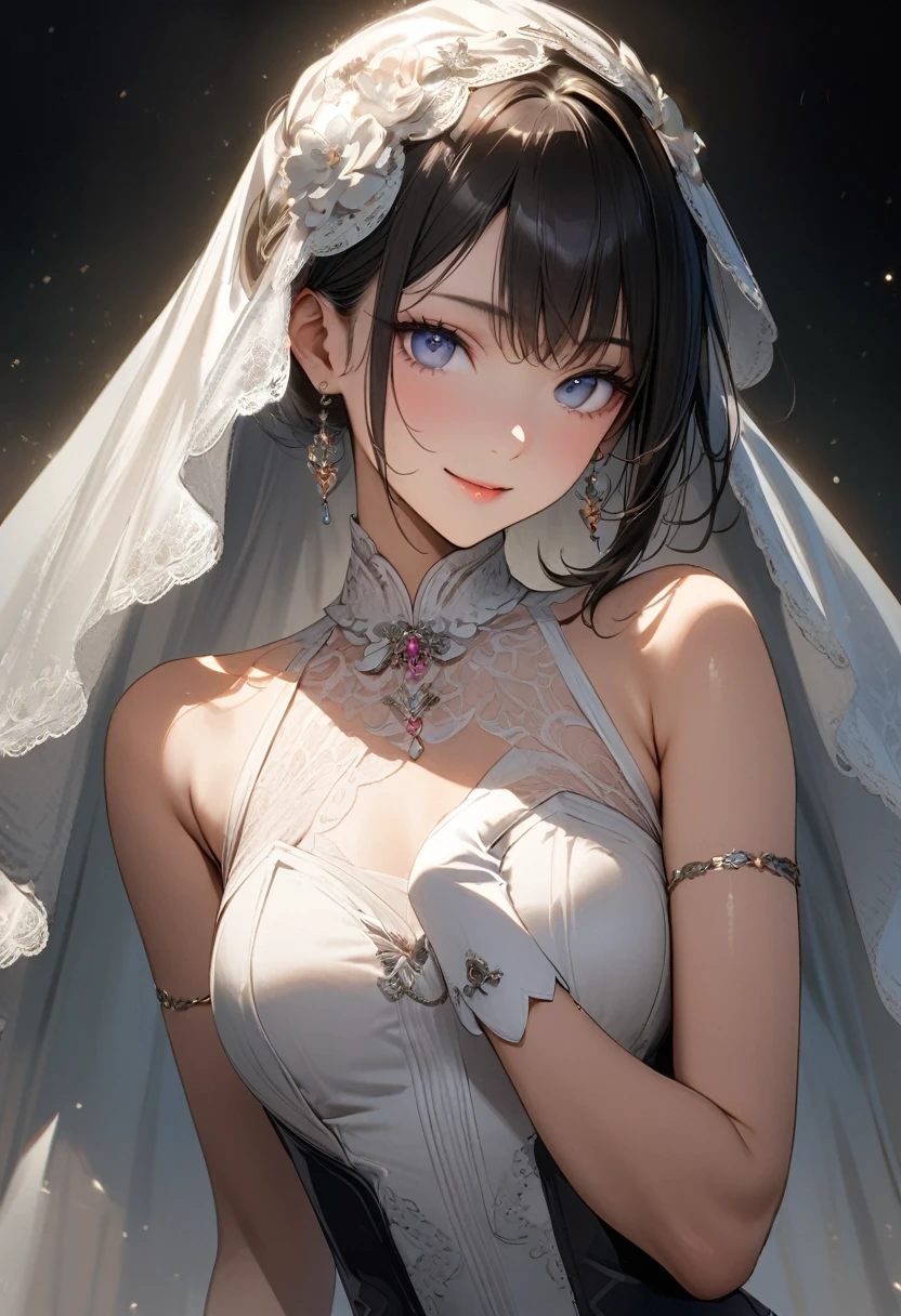 16k works,Highest quality,18-year-old,No background.White background only,whole body、sexy, One person, Beautiful Face,, Symmetrical eyes, Perfect body, Good balance、 Perfect body白髪,gloves,Portraiture,Soft lighting,Subtle details,Realistic skin texture,smile,Vibrant colors,Fine brushwork,Light background,Ethereal atmosphere,Perfect Makeup,Graceful pose,Gentle personality,Sleek design,High Fashion,Classic elegance,Subtle Pattern,Textured fabric,Dark Background,Contrast,Contrast,Contrast,Meticulous attention to detail,Neutral Color Palette,Dreamy atmosphere,Sublime Beauty,Sophisticated style,Subdued lighting,Artistically constructed,Graceful Movement,Pure and sophisticated aesthetics,Luxury Charm,A symbol of sophistication,Sublime Charm,Timeless elegance,A shining presence,Exquisite craftsmanship,A soft and dreamy image,Sensual and mysterious,White lace veil,A majestic and captivating silhouette,Strong gaze.