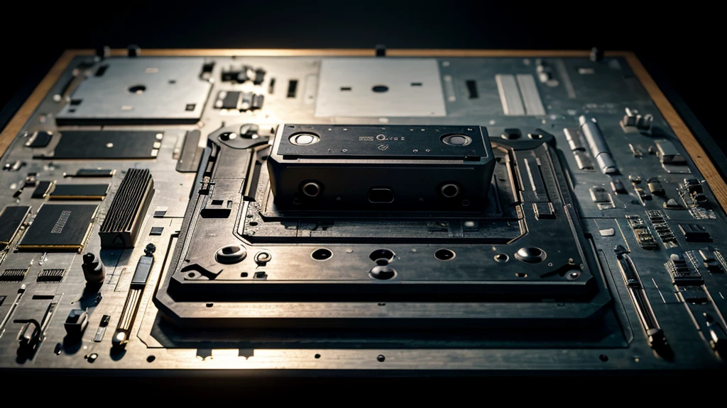 ultra-realistic photo of a motherboard laid out on the bench. It doesn't have to be futuristic. Create a normal photo of an electronic board as close as possible to a real board and with ultra-fine details.