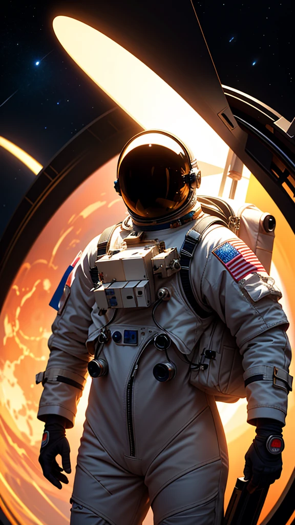 a lonely astronaut in the absolute void of space, cinematic lighting, dramatic composition, highly detailed, hyper realistic, 8k, photorealistic, volumetric lighting, realistic shading, dramatic shadows, photographic