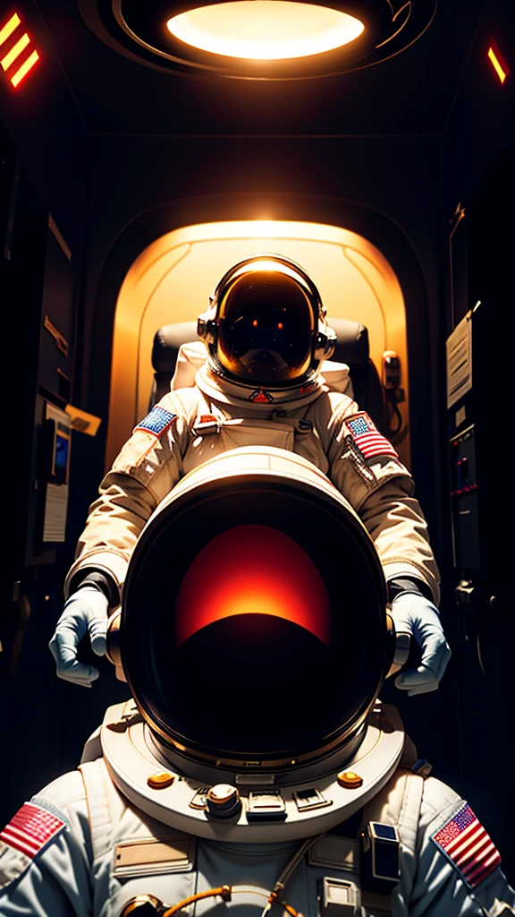 a lonely astronaut in the absolute void of space, cinematic lighting, dramatic composition, highly detailed, hyper realistic, 8k