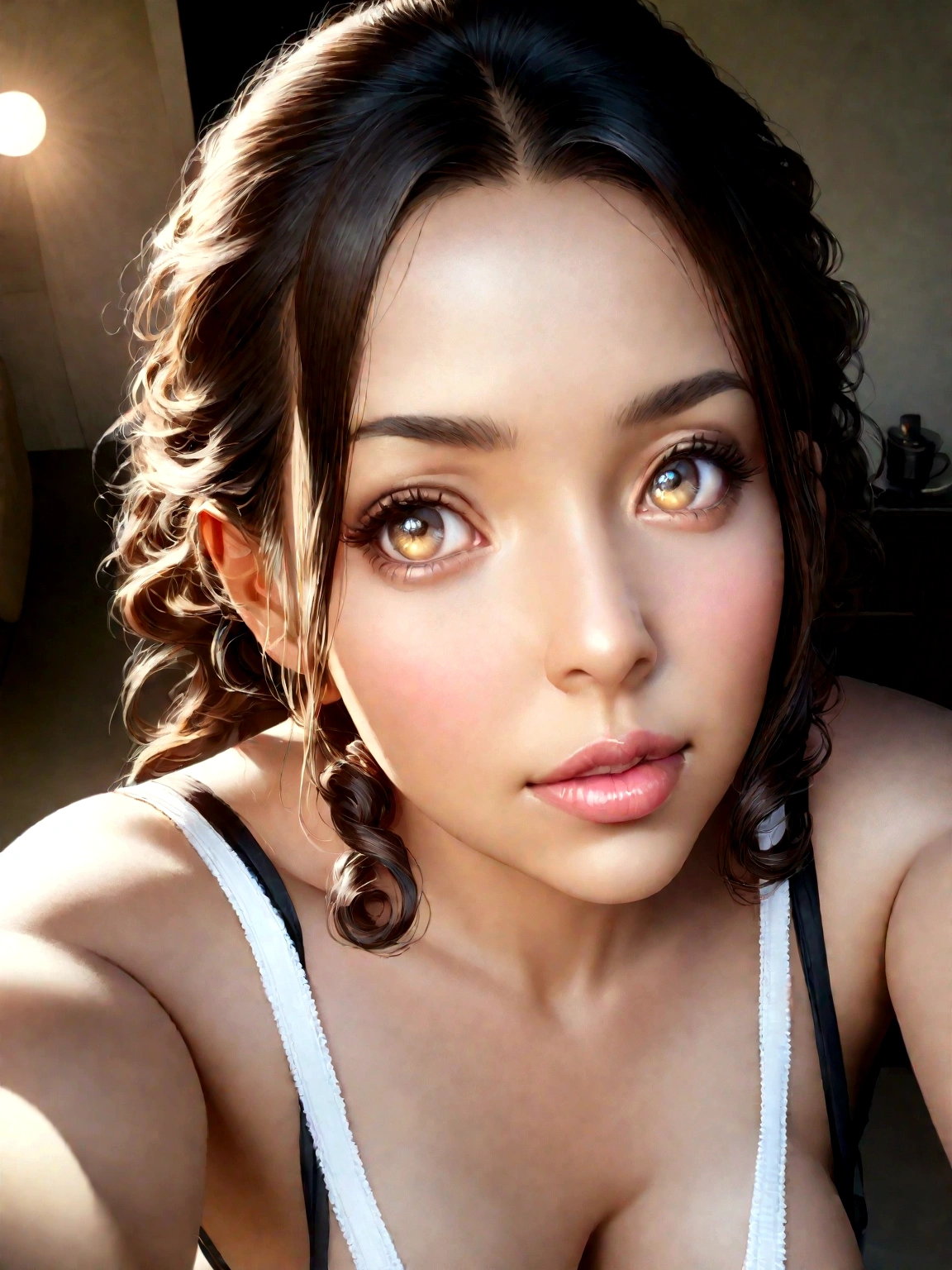 a naughty 30 year old girl, perfect detailed body,full body, curly hair, wearing a naughty maid uniform, extremely detailed, photorealistic, high quality, 8k, (best quality,4k,8k,highres,masterpiece),ultra-detailed,(realistic,photorealistic,photo-realistic),beautiful detailed eyes,beautiful detailed lips,extremely detailed eyes and face,longeyelashes,studio lighting,dramatic lighting,vivid colors,cinematic composition