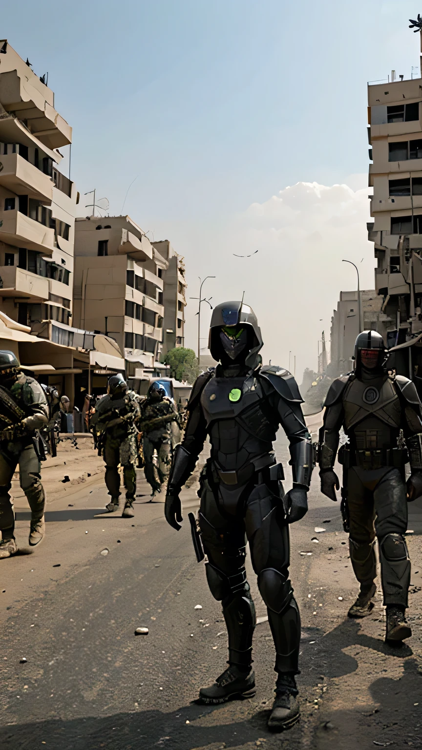 A war between human and alien armies in Baghdad in the year 2070