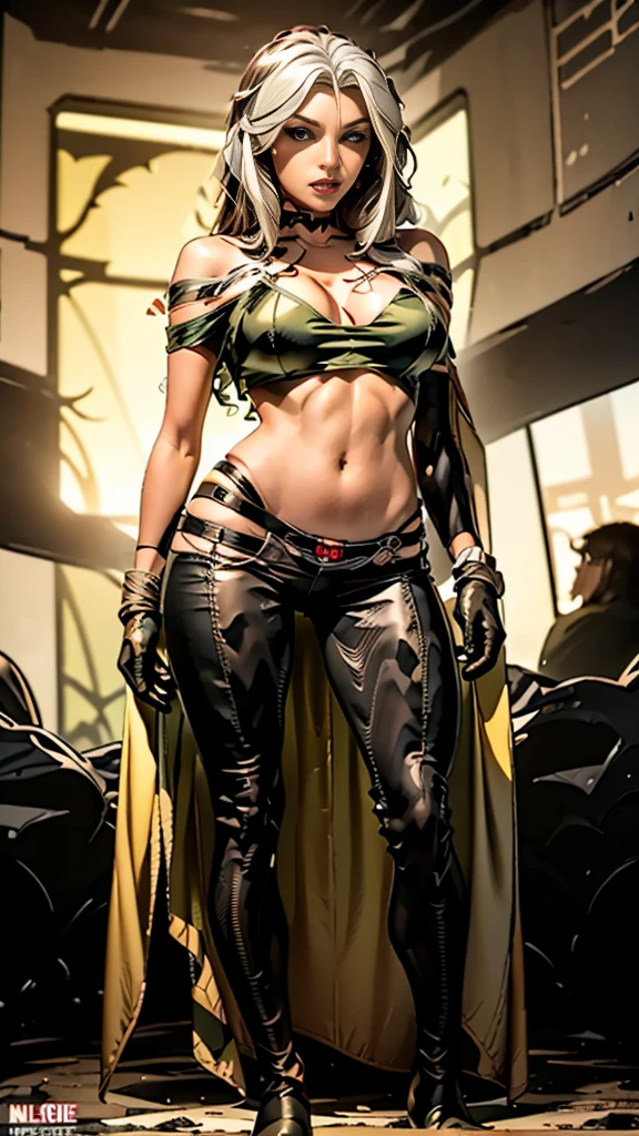 Titania, pose sexy, wasteland, X-Men Vampire, breasts big, longye hair, small waist, high qulity, 4K, chest neckline