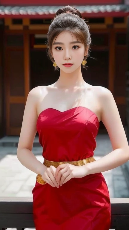 Anime girls in real life, Chinese girl, anime cosplay, Thai girl anime,very large breasts, Haraf looks at the camera, perfect has a round face, A well-maintained model., Beautiful picture, warm light, Young Southeast Asian woman with a round face, 3-D profile picture, 8K, 45,000,000 pixcls, realistic light colors, beautiful asian girl, charming anime, Comfortable pose, Real-life anime Asian girls, attractive beautiful woman, perfect body, Freestyle. Photo of a beautiful Asian woman., The character is in her natural pose.,