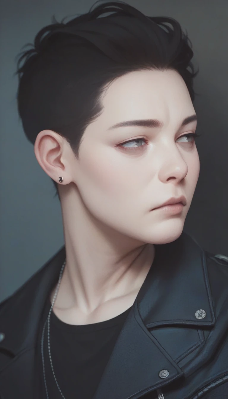 Best Quality, full quality, super quality, yoongi also bts, black hair, short, slanted eyes
