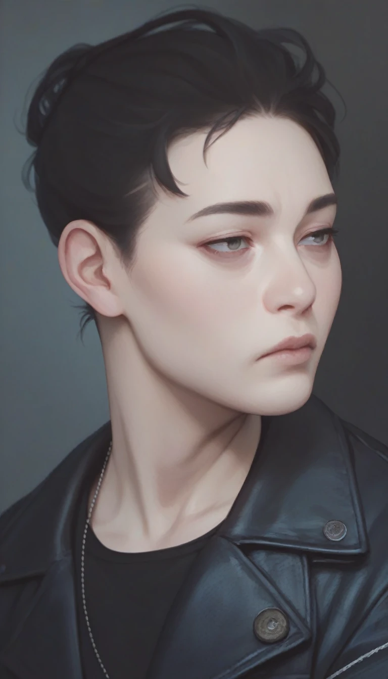 Best Quality, full quality, super quality, yoongi also bts, black hair, short, slanted eyes 