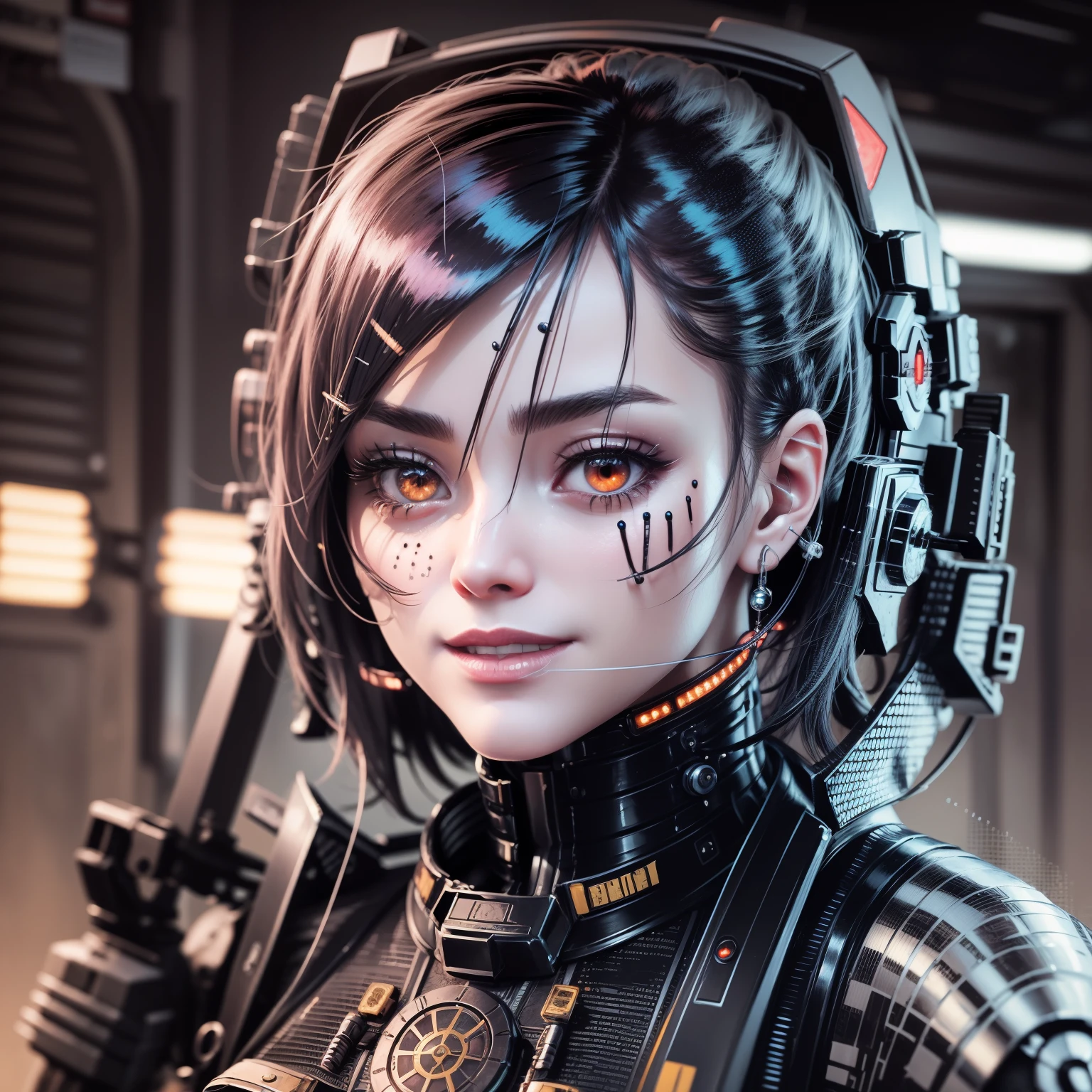 Detailed Ghotic Medieval portrait of cyberpunk style , futuristic (neon :1.1)reflective wear, sci-fi, robot parts, gold parts, machine face
cinematic light
ef 50mm, ((art by Greg Rutkowsky)), (studio ghibli:1.1), artgern, art, illustration, ((dark atmosphere)), ((vegnette)), ((HDR))
((minimal palette colors)), soothing tones, muted colors, dim, calm colors, pastel colors
highly details, intricate details --auto