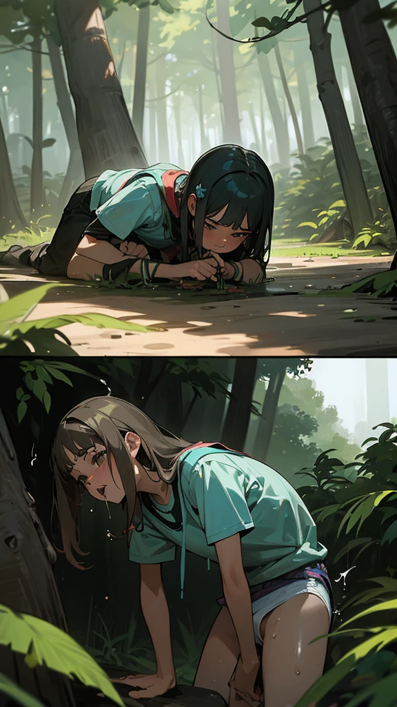  adolescentes 15ans, in the forest , smoking cannabis, wet their panties with desire , Sex 
