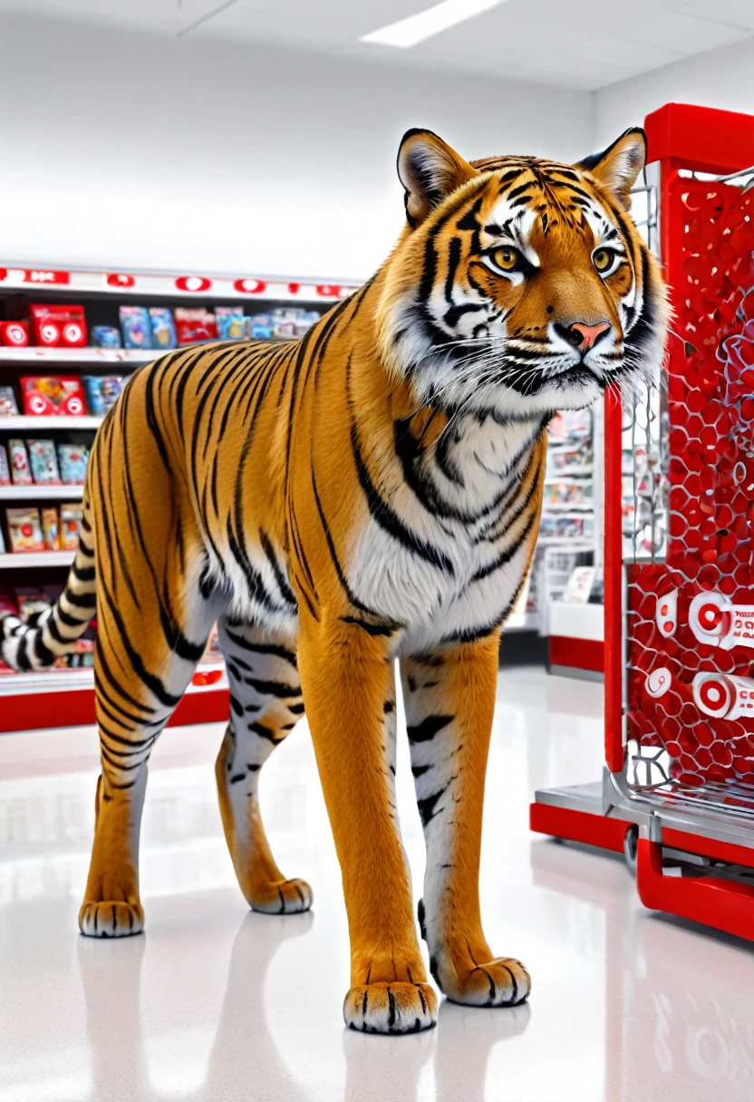 Tiger looking at target looking on the prowl ultra realistic