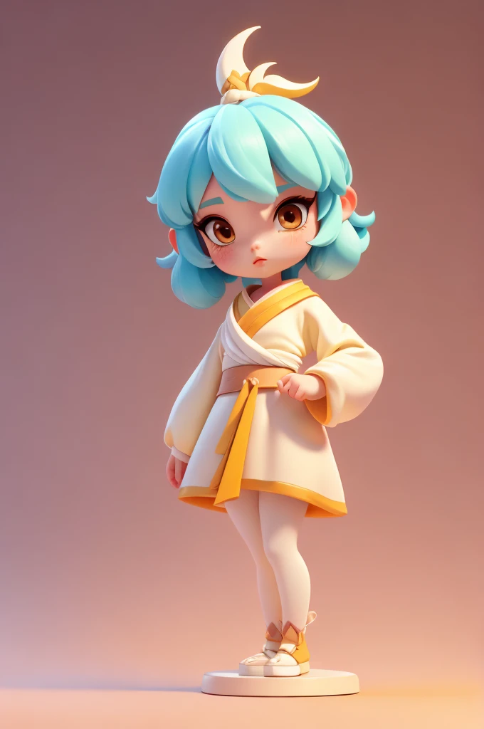 3dcharacter,(full body:1.2),simple background, masterpiece,best quality,(light cream gradient background:1.1) ,nahida, genshin impack