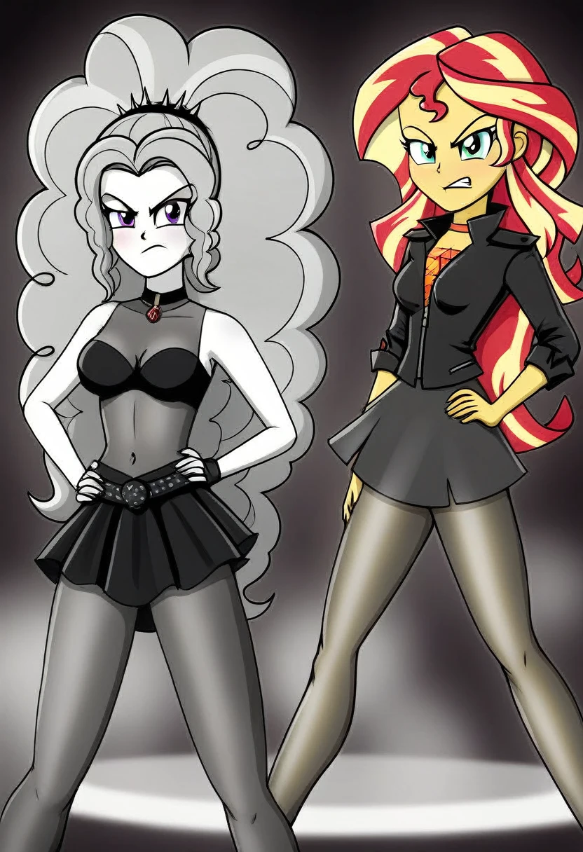 Eqg adagio bodystocking dancing angry sunset shimmer