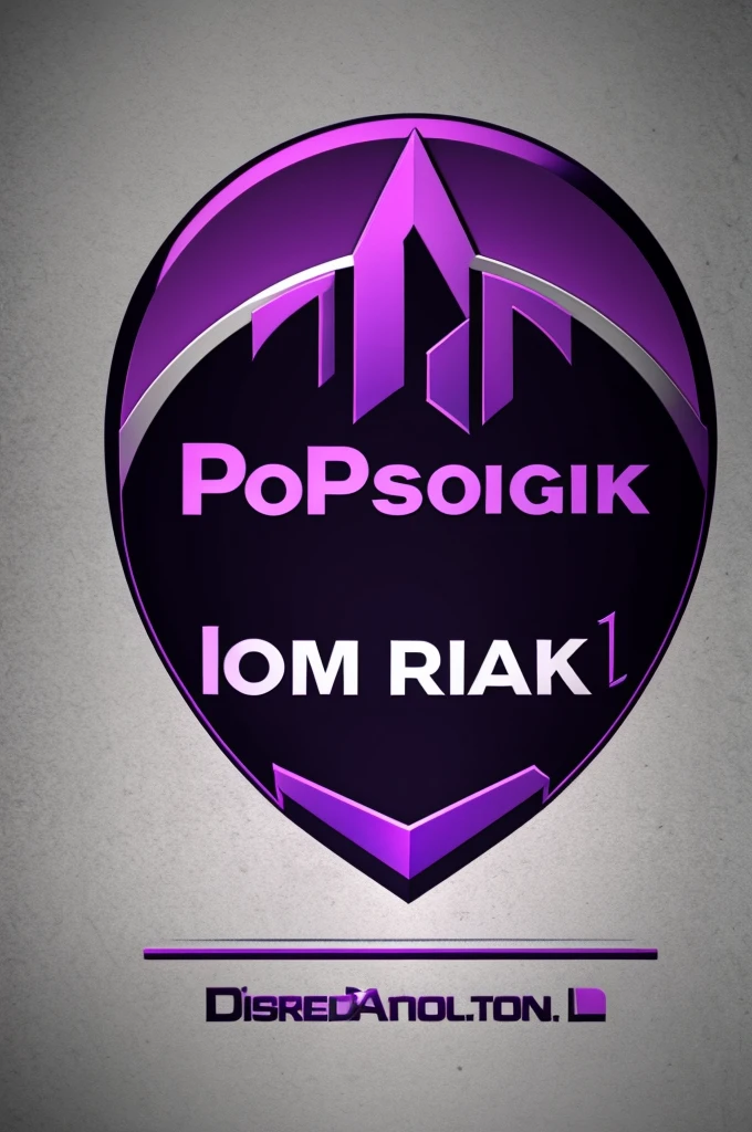 Logo with purple and black