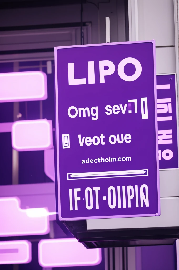 An lpgo with purple and white offline letters