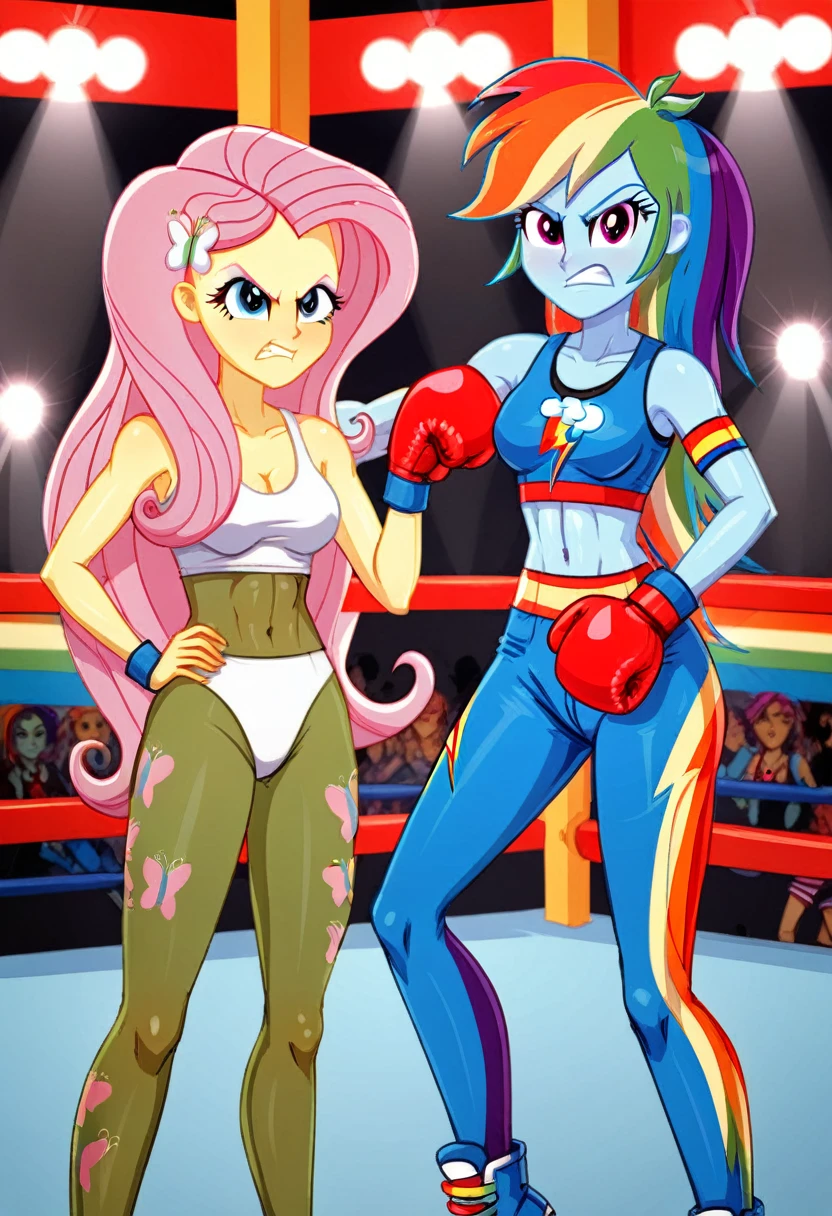 Eqg rainbow dash bodystocking boxing angry fluttershy