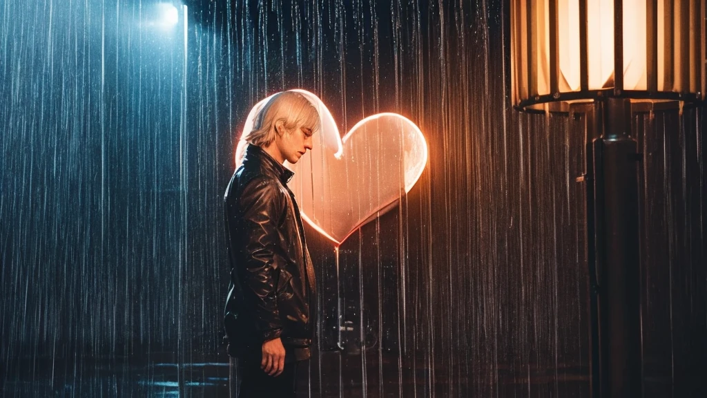 heart shattering, Guy Watch, It rains, at night, art