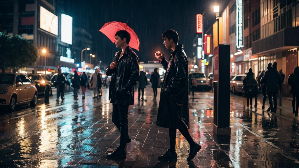 heart shattering, Guy Watch, It rains, at night, art