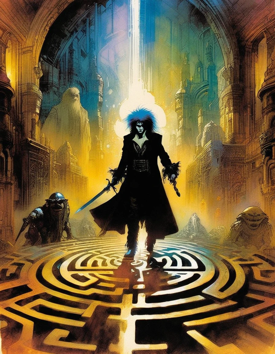 labyrinth, inspired by Bill Sienkiewicz