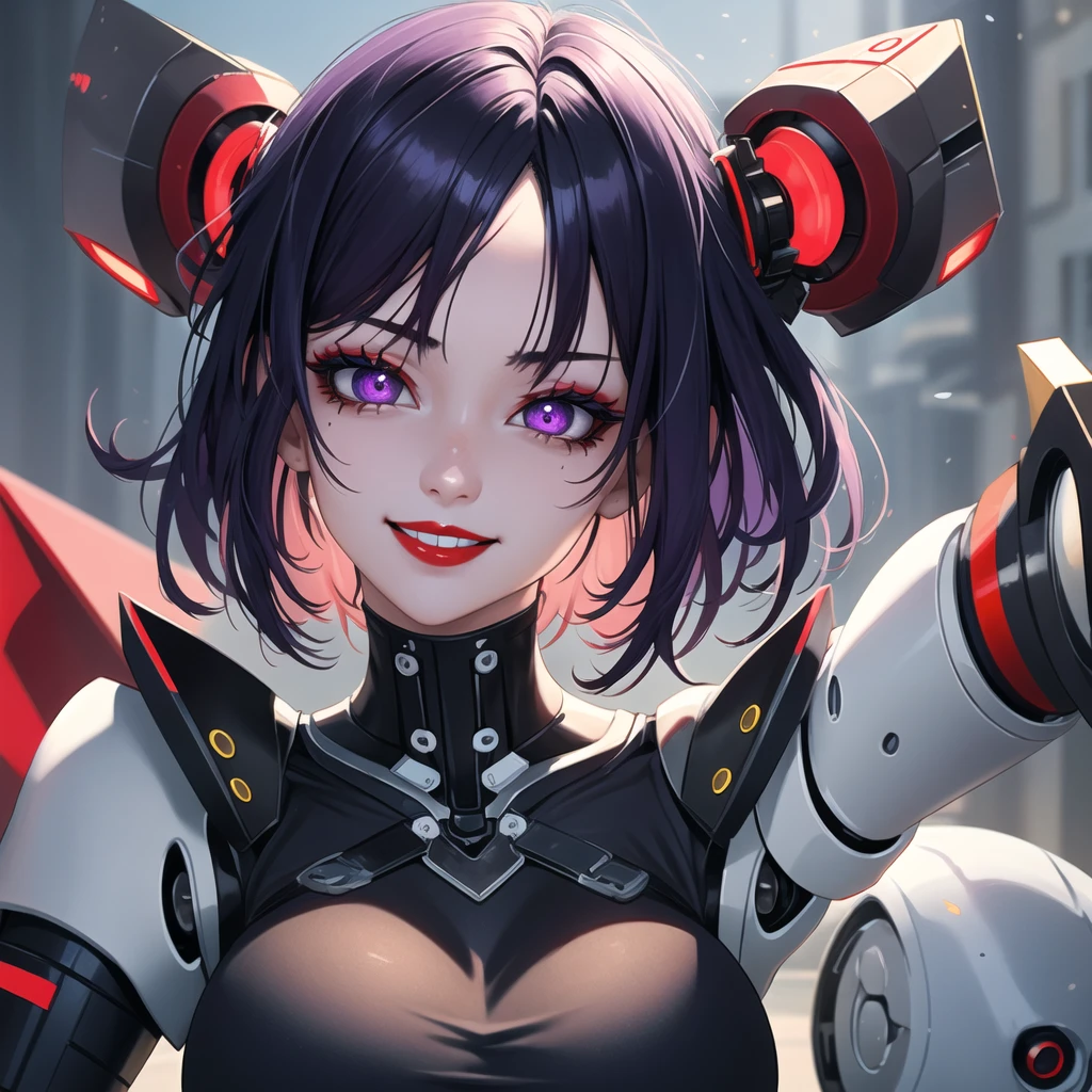 Reelmech, Chica extremadamente hermosa, Retrato frontal de cuerpo entero, expresiones consistentes, al estilo de Ghost in the Shell, estilo anime, extremadamente detallado