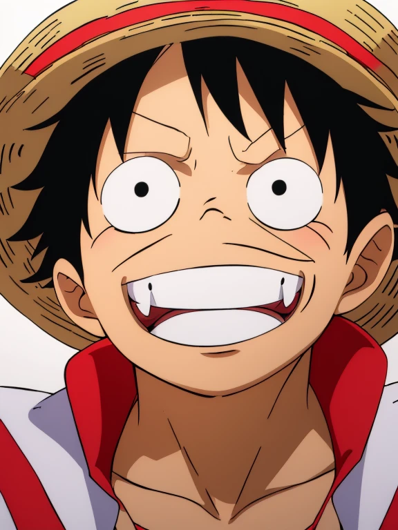 a drawing of a man in a hat and a jacket, portrait of luffy from one piece, luffy (one piece, luffy from one piece, perfect lineart, monkey d luffy, sharp lineart, luffy, monkey d. luffy, from one piece,