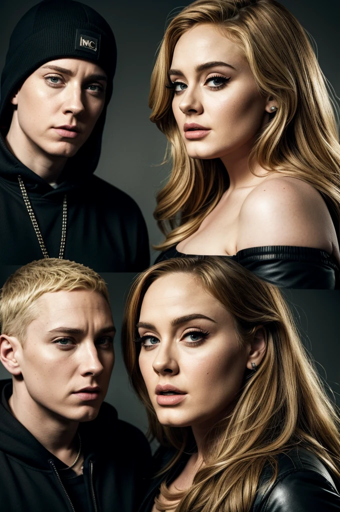 Adele and Eminem for the cover of a song called love song 