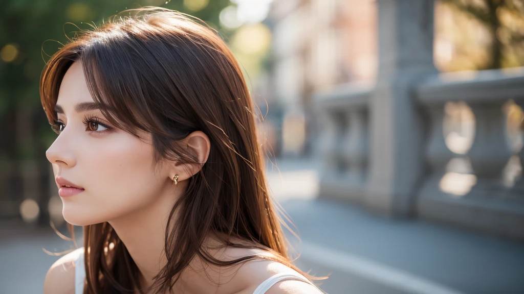 <lyco:Natalia Dyer:1.3>, portrait of skswoman, detailed face, happiness , smiling, cute, wearing sexy black tank top, with long chocolate Layered haircut , long hair, background high school epic (photo, backlit coming from behind, facing forward, hard light, sony a7, 50 mm, matte skin, pores, colors, hyperdetailed, hyperrealistic),