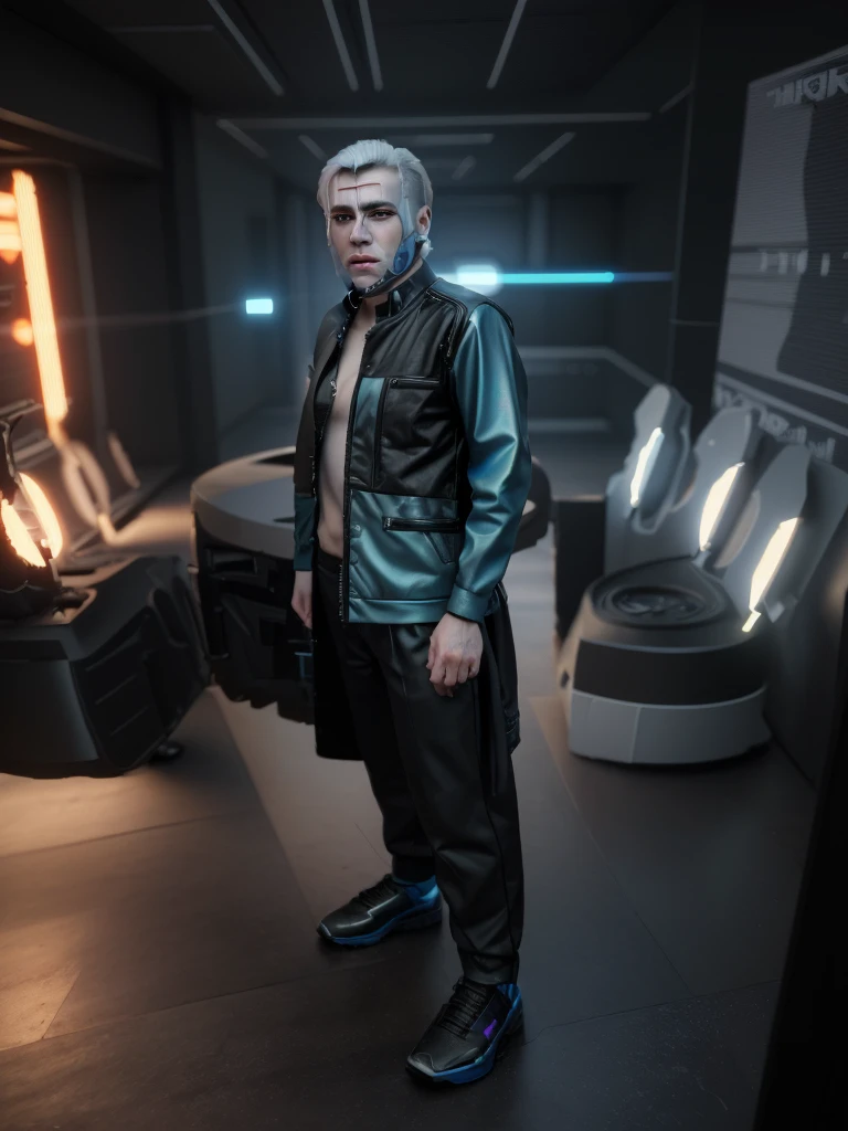 Change background cyberpunk handsome boy, realistic original face, 8k, ultra realistic,