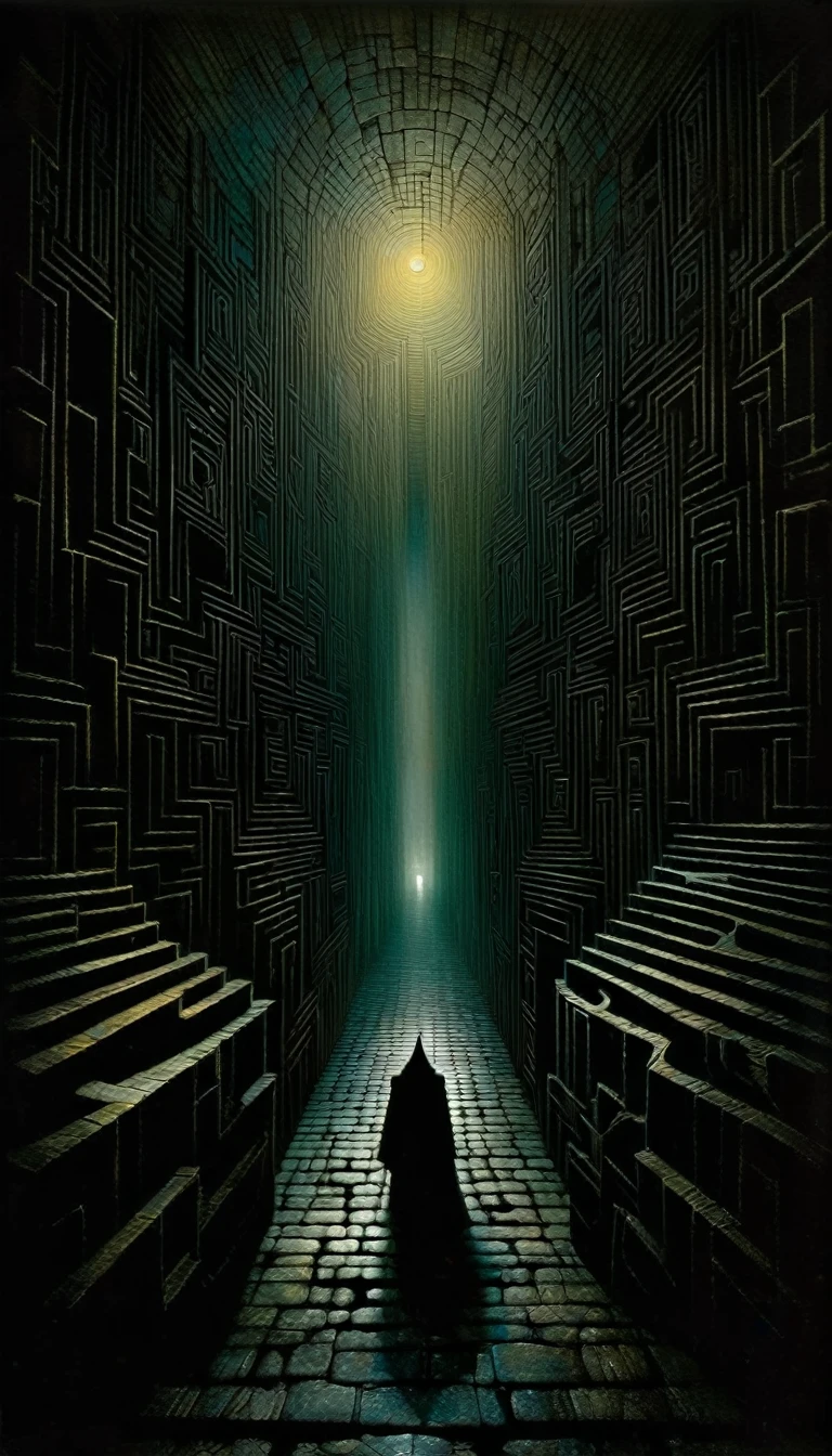 dark labyrinth, inspired by Dave McKean
